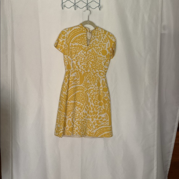 Vintage yellow thermal dress with jacket - Picture 4 of 14